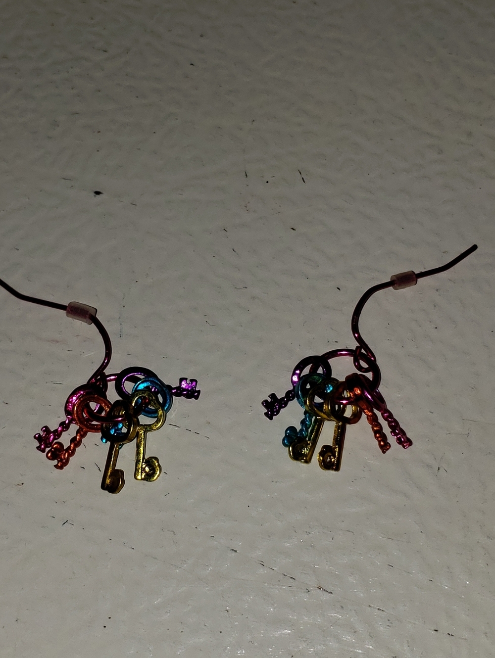 Claire's Multicolor Key Charm Dangle Earrings